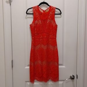 H&M red lace cocktail dress